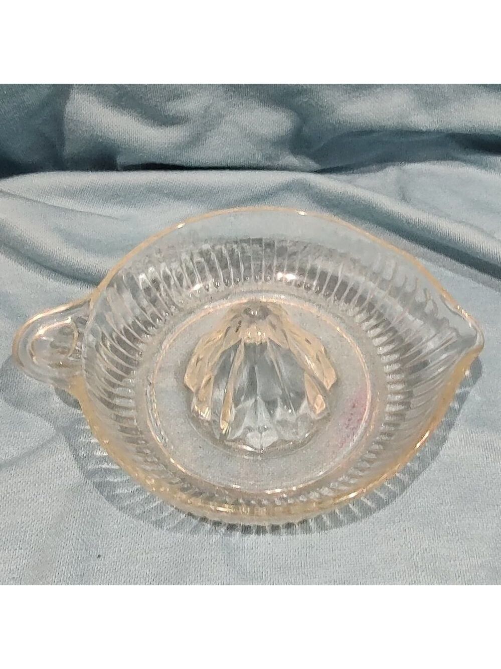 Vintage Glass Juicer Clear Pour Spout Handle - Picture 3 of 8